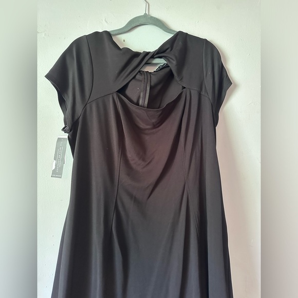 Lane Bryant Twist-Neck Bodycon Dress LBD - Picture 2 of 4